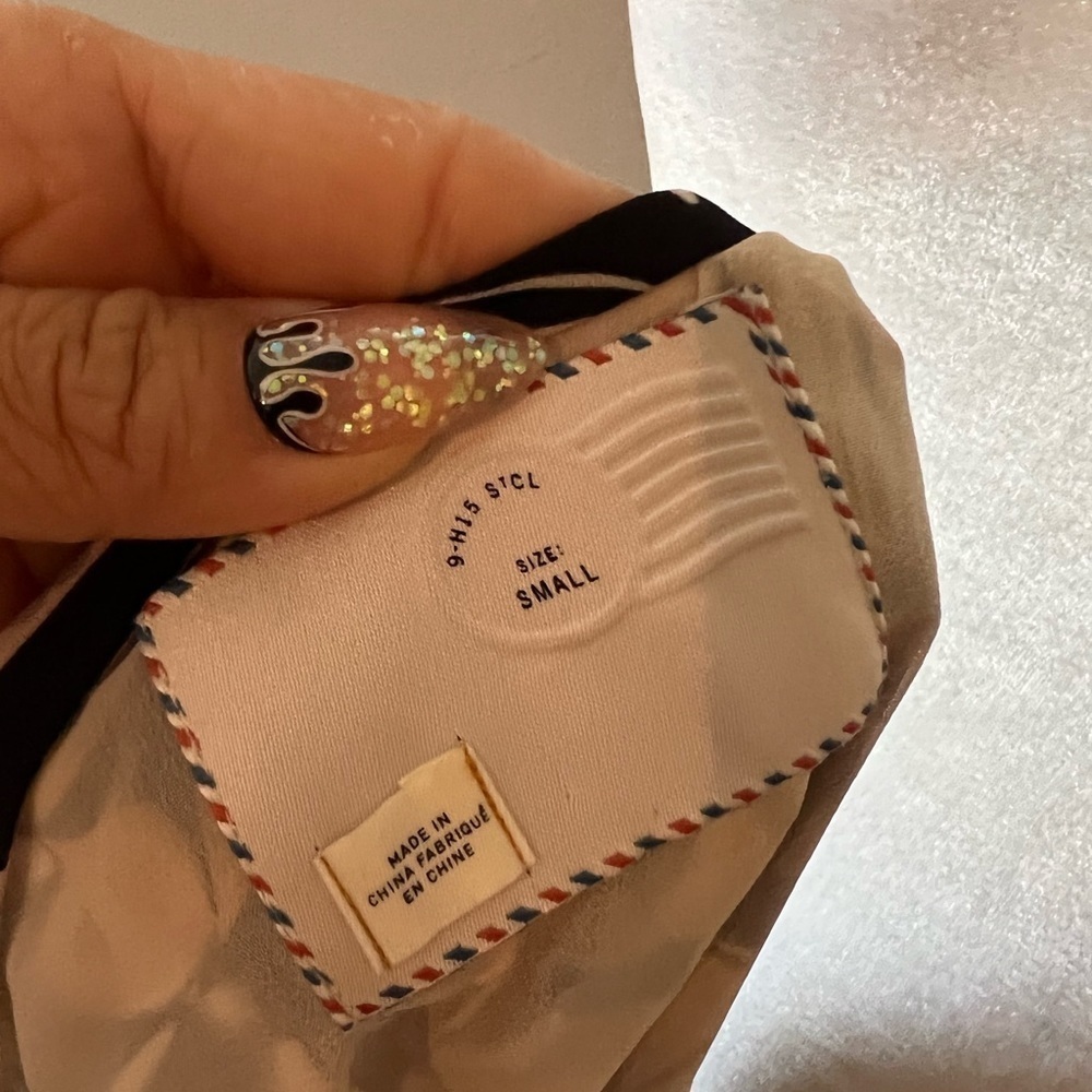 Anthropologie Postmark Printed V-Neck Tie Back Mini Dress - Picture 7 of 7